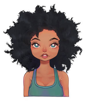 Cute Black Girl Afro Black Hair Wallpaper
