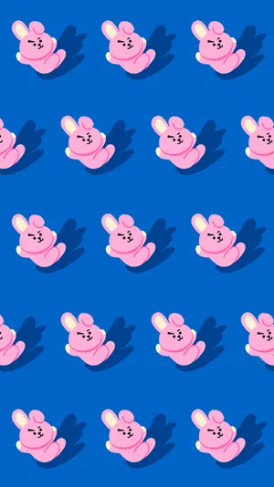 Cute Bt21 Cooky Seamless Pattern Wallpaper