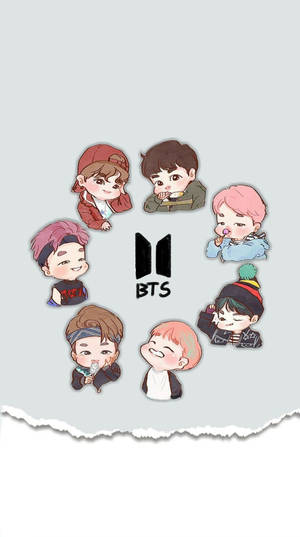 Cute Bts Cartoon Wallpaper WallpapersOK