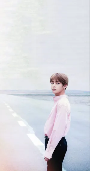 Cute Bts V At Beach Wallpaper