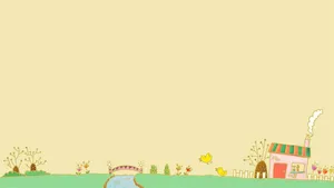 Cute Cartoon Drawing Of A River Wallpaper