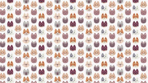 Cute Cat Pattern Laptop Wallpaper