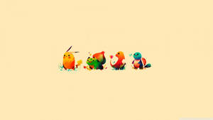 Cute Chibi Pokemon Minimalist Wallpaper