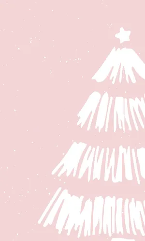 Cute Christmas Phone In Pink Wallpaper