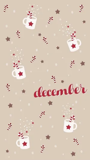 Cute Christmas Phone Sugar Cane Wallpaper