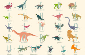 Cute Dinosaur Alphabet Wallpaper