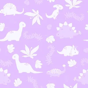 Cute Dinosaur Collage Purple Aesthetic Wallpaper