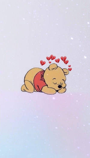 Cute Disney Aesthetic Sleeping Winnie The Pooh Wallpaper