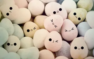 Cute Easter Egg Smileys Wallpaper