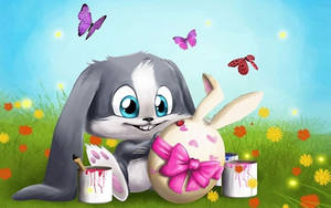 Cute Easter Painting Bunny Wallpaper