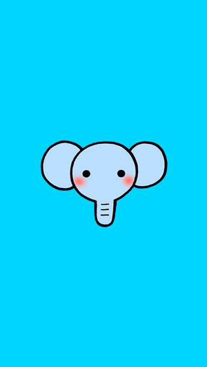 Cute Elephant Cartoon Animal Wallpaper