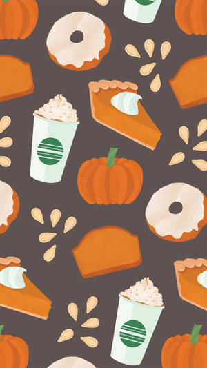 Cute Fall Coffee Food Wallpaper