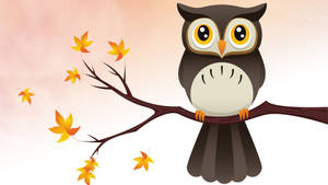 Cute Fall Owl Wallpaper