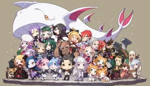 Cute Fan Art Of Re Zero Wallpaper