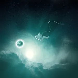 Cute Floating Astronaut Hd Wallpaper