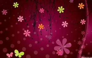 Cute Flower Template Wallpaper