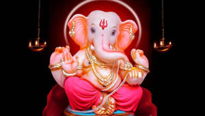 Cute Ganesha Hindu Deity Wallpaper