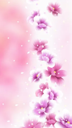Cute Girly Pink Aesthetic Orchids Wallpaper