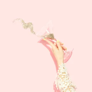 Cute Girly Wine Glass Wallpaper