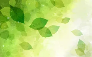 Cute Green Leaves Aesthetic Wallpaper
