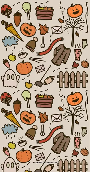 Cute Halloween Iphone Horrifying Icons Wallpaper