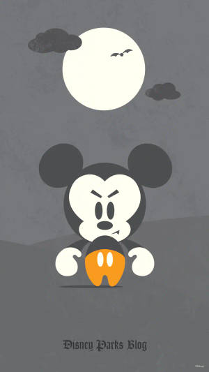 Cute Halloween Mickey Mouse Dracula Iphone Wallpaper