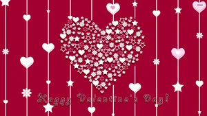 Cute Happy Valentine Day Heart Aesthetic Wallpaper
