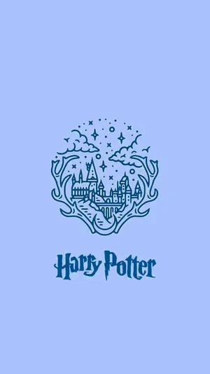 Cute Harry Potter Hogwarts School Illustration Wallpaper