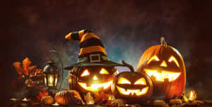 Cute Jack-o'-lanterns For A Beautiful Halloween Wallpaper