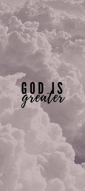 Cute Jesus God Is Greater Wallpaper