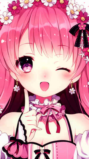 Cute Kawaii Anime Girl Iphone Screen Wallpaper