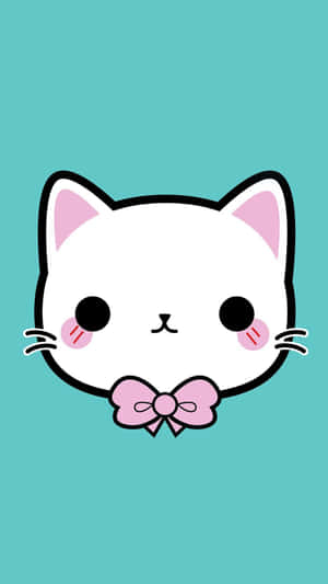 Cute Kawaii Cat Face Wallpaper