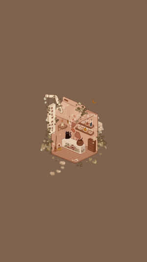 Cute Kawaii Juice Box House Wallpaper