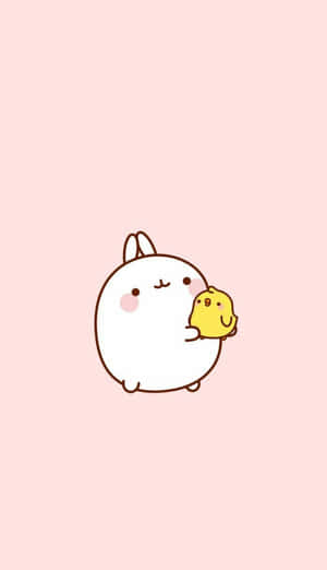 Cute Kawaii Molang And Piu Piu Wallpaper