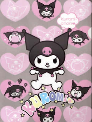 Cute Kuromi Art On The Back Of An Iphone Wallpaper