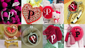 Cute Letter P Collage Wallpaper