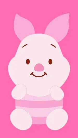 Cute Lock Screen Piglet Pink Wallpaper