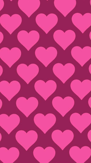 Cute Love Art Using Heart Shapes Wallpaper