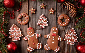 Cute Merry Christmas Cookies Wallpaper