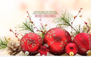 Cute Merry Christmas Ornaments Wallpaper