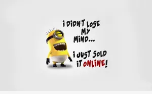 Cute Minion Stuart Quote Wallpaper