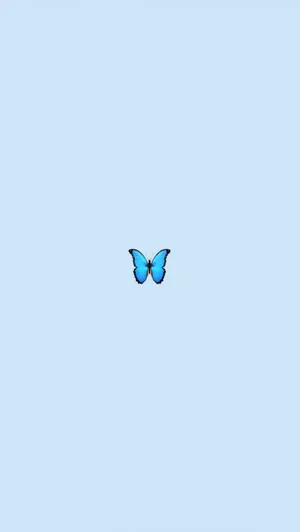 Cute Mobile Blue Butterfly Wallpaper