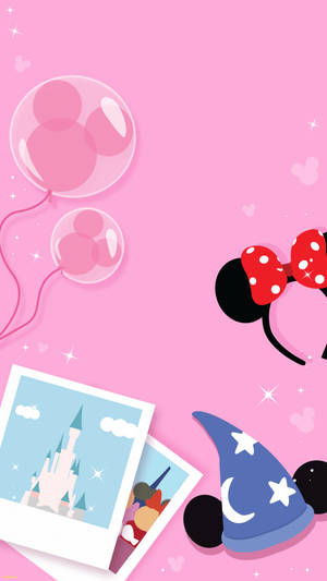 Cute Mobile Disneyland Art Wallpaper