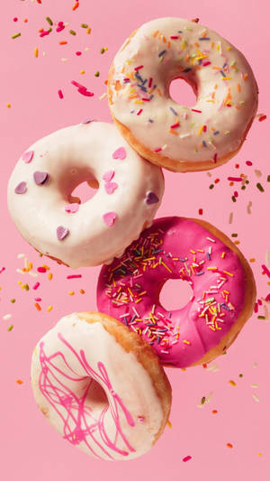 Cute Mobile Sweet Doughnuts Wallpaper