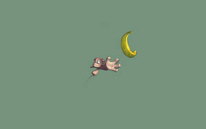 Cute Monkey Cartoon Art Wallpaper