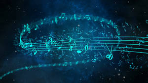 Cute Music Notes Abstract Art Wallpaper