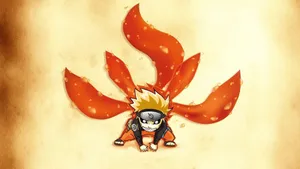 Cute Naruto Kyuubi Art Wallpaper