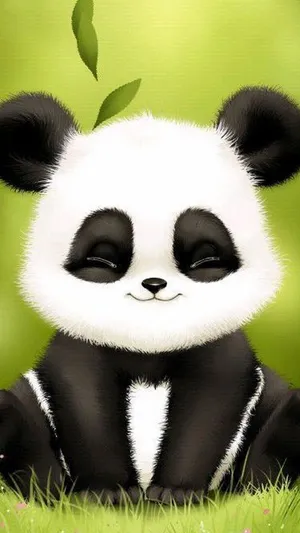 Cute Panda Smiling Wallpaper