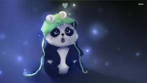 Cute Panda Sparkling Desktop Wallpaper