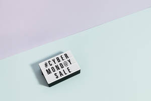 Cute Pastel Aesthetic Cyber Monday Sale Wallpaper